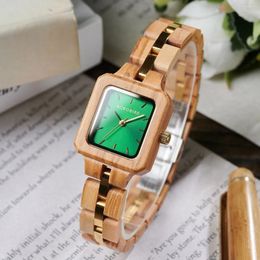 Wristwatches BOBO BIRD Wood Watch Women Quartz Wristwatch Design Female Simple Fashion Personalised Engraved Gift Box