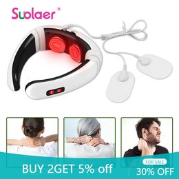 Back Massager Electric Neck Massager and Pulse Back Far Infrared Heating Pain Relief Health Care Relaxation Tool Intelligent Cervical Massager 231018