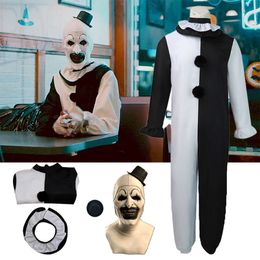 Adults Children Terrifier 2 Art the Clown Cosplay Costume Jumpsuit Hat Mask Outfits Halloween Carnival Suitcosplay