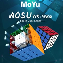 Magic Cubes MoYu Aosu 4x4 WRM Magnetic Magic Cube Stickerless Professional Fidget Toys MOYU AOSU WR M 4X4 Cubo Magico Puzzle 231019