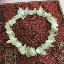 Strand Green Natural Gem Stone Bracelet Irregular Crystal Stretch Chip Beads Nuggets Bracelets Bangles Quartz Wristband For Women