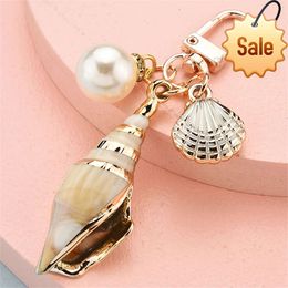 Anime Conch Tassel Key Chain Fashion Pearly Couple Car Bag Accessories Pendant Collectible Paty Souvenir Gifts for Women Girls