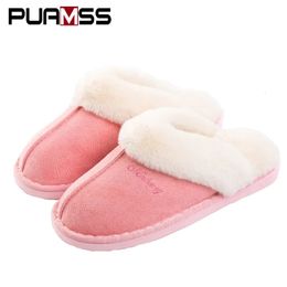 Slippers Women Winter Warm Ful Sheep Lovers Home Indoor Plush Size House Shoes Woman wholesale 231019