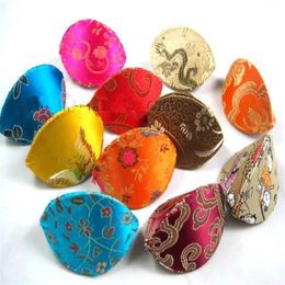 Rustic Shell Ring Gift Box Wedding Storage Case Small Cardboard Jewellery Boxes Chinese Silk brocade Printed Packaging Whole 100282o
