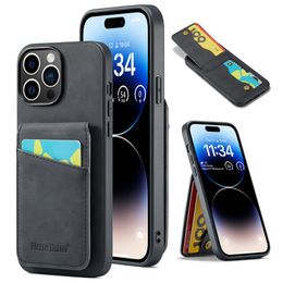 Matte Leather Phone Case for iPhone 15 Plus 14 13 12 Pro Max Samsung Galaxy S23 Ultra S22 A13 5G A14 Google Pixel 8 8Pro 7 7A 7Pro Multiple Card Slots Vertical Wallet Shell