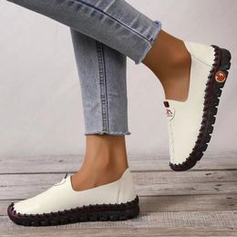 Dress Shoes Flat Ladies Shoes On Offer Trend Woman Sneakers Leather Casual Female Slip-On Loafers Comfortable Soft Soled Oxford Shoes 231018
