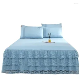 Bed Skirt Lace Korean Version Princess Style Solid Colour Sheet Resistant To Dirt And Dust Protective Cover