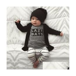 Clothing Sets Autumn Baby Clothes Boy Set Cotton Long-Sleeved T-Shirtadd Pants Write A Born Girls Drop Delivery Kids Maternity Dhur7