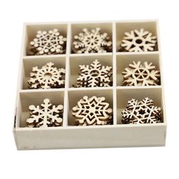 Christmas Decorations Tree Ornament Wood Chips Snowflake Vintage Ornaments Wooden Pendants Highquality 231018