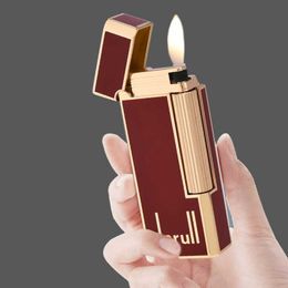 Lighters DR Classic Narrow Side Sliding Grinding Wheel Kerosene Lighter High-end Gift Box Packaging Father Gift Men's Gift Lighter