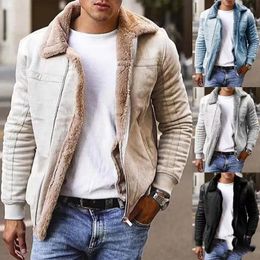 Mens Jackets jacket imitation fur winter coat thickened with warm zipper Pilot autumn men 231018