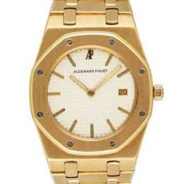 Audpi Watches Chronograph Mens Watch Audpi Royal Oak Cream Dial 18K Yellow Gold Ladies Watch HB3S