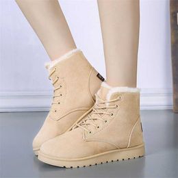 Top Boots Thick Soled Snow Boots Winter New Plush Thick Insulation Cotton Shoes Versatile Student Martin Women's Large