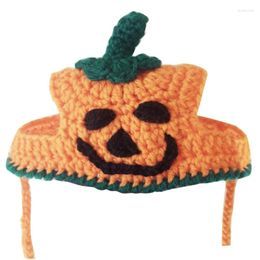 Dog Apparel Pet Dogs Halloween Pumpkin Cap Fashion Cat Party Wear Knit Hat Headwear