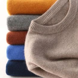 Men's Sweaters Cashmere Cotton Sweater Men Autumn Winter Jersey Jumper Robe Hombre Pull Homme Hiver Pullover Men O-neck Knitted Sweaters 231019