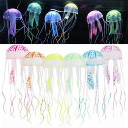 Aquariums Underwater Artificial Swim Luminous Jellyfish Aquarium For Decoration Fish Tank Live Plant Ornament Aquatic Landscape 230819