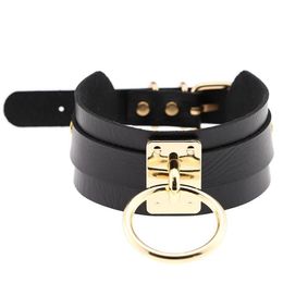 Colourful Choker Necklace Punk PU Leather Sexy Halloween Christmas Party Oversized Bondage Goth Belt Chokers311g