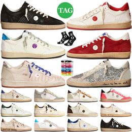 Classic Women Men Casual Shoes Luxury Designer Silver Glitter Vintage Leather Suede Crackle Leather Skateboard Trainers Basketball Handmade Platform Sneakers