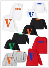 Vlone Herren Hoodies Sweatshirts Hoodies mit Mütze Winter lässig losen Vlone Buchstaben Baumwoll Hood Sweatshirt Hip Hop Unisex Hood Pullpver Pullover 2024 Neu