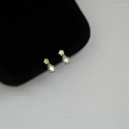 Stud Earrings CMajor 14K Gold Fine Jewelry Fashion Temperament AU585 Mini Meteor Shower Delicate Classic Simple Chic For Girls