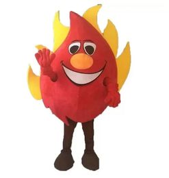 Factory sale Halloween Red Big Fire Mascot Costumes Adult Size bear cartoon costume high quality Halloween Party