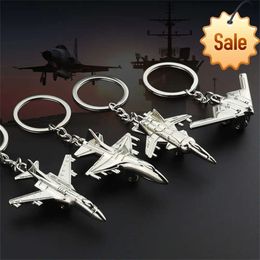 Aircraft Key Chain Combat Plane Model Car Key Ring Creative Metal Fighter Pendant Accessories Boy Man's Favourite Exquisite Gift