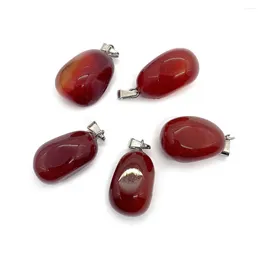 Pendant Necklaces Natural Stone Red Agate Irregular Shape 12x20-14x25mm Single Hole Guazi Buckle DIY Jewellery