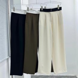 Women's Pants Elegant Office Ladies White Fashion Women Black Trousers Patchwork Brown Straight