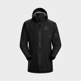 Arcterys Jacket Beta Ar Apparel Mens Outerwear Windproof and Waterproofwomens Cotton Coat Bveta Long Gore-tex Hardshell Waterproof Men's Mid Length Charge Black