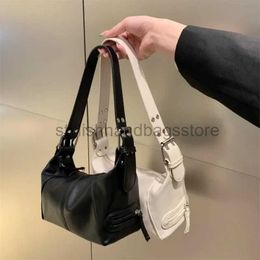 Shoulder Bags drag design leather zipper single shoulder hand underarm bag retro European and new bagstylishhandbagsstore