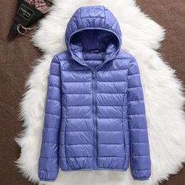 Womens Down Parkas 15 Colors Women Puffer Jackets Plus Size 5xl 6xl 7xl Spring Autumn Hooded Female Ultra Lightweight Packable Coats 231018