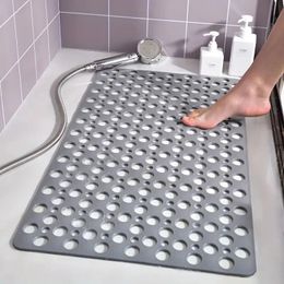 Bath Mats Bathroom NonSlip Mat With Suction Cup Round Hole Design Massage Ring Quick Drain Suitable For el Shower Room 231019