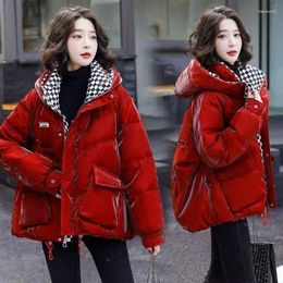 Women's Trench Coats Winter Cold Coat Parkas Glossy Puffer Jacket White Duck Down Super Fur Collar Snow Outercoat Wholesale