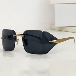 Runway sunglassesSPRA5S Brushed Gold Luxury Fashion Mens and Womens Driving Outdoor Ultra Light Metal Frame Mirror Legs Curved Fit Face with Original Box