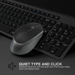 Keyboard Mouse Combos Russian layout 2.4G Wireless Keyboard and Mouse suit USB Portable slim design Ergonomic Mouse For Office Notebook Laptop Mac PC 231018