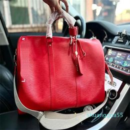 designer bags the tote handbag duffle travel Bag outdoor genuine leather print stripes letter soft single oversize luggage Handbags