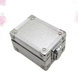 Watch Boxes Aluminum Container Box With Lock Storage Silver Case