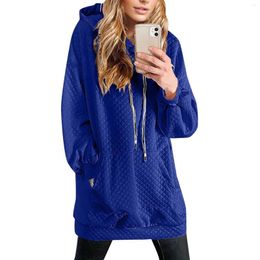 Women's Hoodies 2023 Fall Fashion Quilted Hooded Sweatshirts Casual Long Sleeve Vestido Feminino Elegant Party Dresses For Women