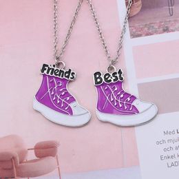 Pendant Necklaces 2pcs Bff Basketball Shoes Necklace Women Friends Friendship Fashion Christmas Jewellery Gifts Bijoux Femme