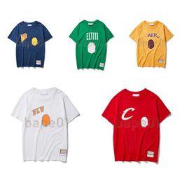Fashion Basketball Team T Shirt Mens Women Hip Hop Short Sleeves Men High Quality Digital Printing Tees 5 Colors Size M-XXL249y