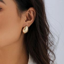 Stud Earrings PuRui Kpop Gold Colour Water Drop Shape For Women Trendy 2023 Jewellery Simple Ear Studs Party Wedding Punk