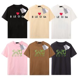 Designer T-shirt Brand Ba Shirts Mens Womens Short Sleeve T Shirts Summer Causal Tees Hip Hop Streetwear Tops Shorts Clothing Clothes Various Colors-22