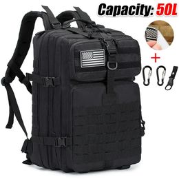 Backpack 48L/25L Tactical Backpack Nylon Camping Man Military Rucksacks Large Capacity Waterproof Hunting Pack Sport Trekking Fishing Bag 231018