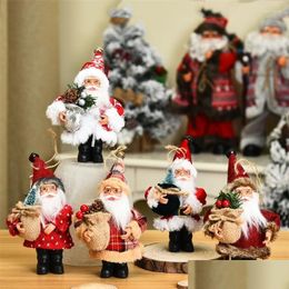 Christmas Decorations Tree Ornaments Merry Santa Claus Doll Toy Decoration Exquisite For Home Xmas 2022 Happy Year Kids Gift Drop De Dh5Yz