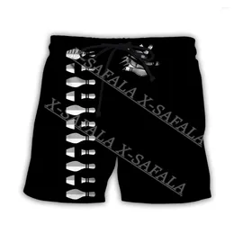 Men's Shorts Bowling Player Lover Club Gift Customised Swimming Summer Beach Holiday Pants Sports Half Pants-14