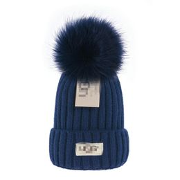 New fashion popular Knitted hat Luxury beanie cap winter unisex embroidered logo UG wool blended hats G-6
