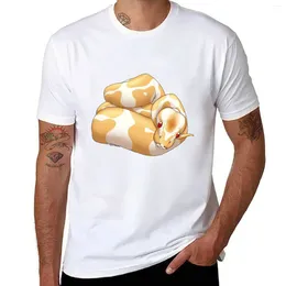 Men's Polos Albino Ball Python T-Shirt Animal Print Shirt For Boys Mens White T Shirts