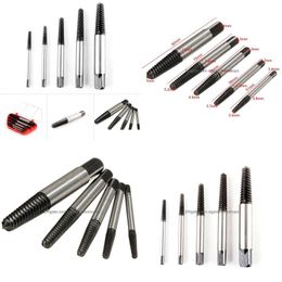 Drill Bits 5Pcs/Set Damaged Broken Screws Extractor Removal Tool Bolts Drill Bits Screw Drivers Home Garden Tools Power Tools Dhs3B