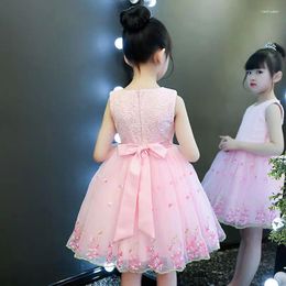 Girl Dresses Princess Dress Wedding Birthday Party Children Clothing Costume With Bow Prom Ball Gown Elegant For Girls Q400