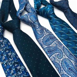 Neck Ties 100% Silk Brand Tie Men Fashion Factory Sale 160 Colours Tie Blue Flower Wedding Accessories Man Fit Group Necktie CravatL231017